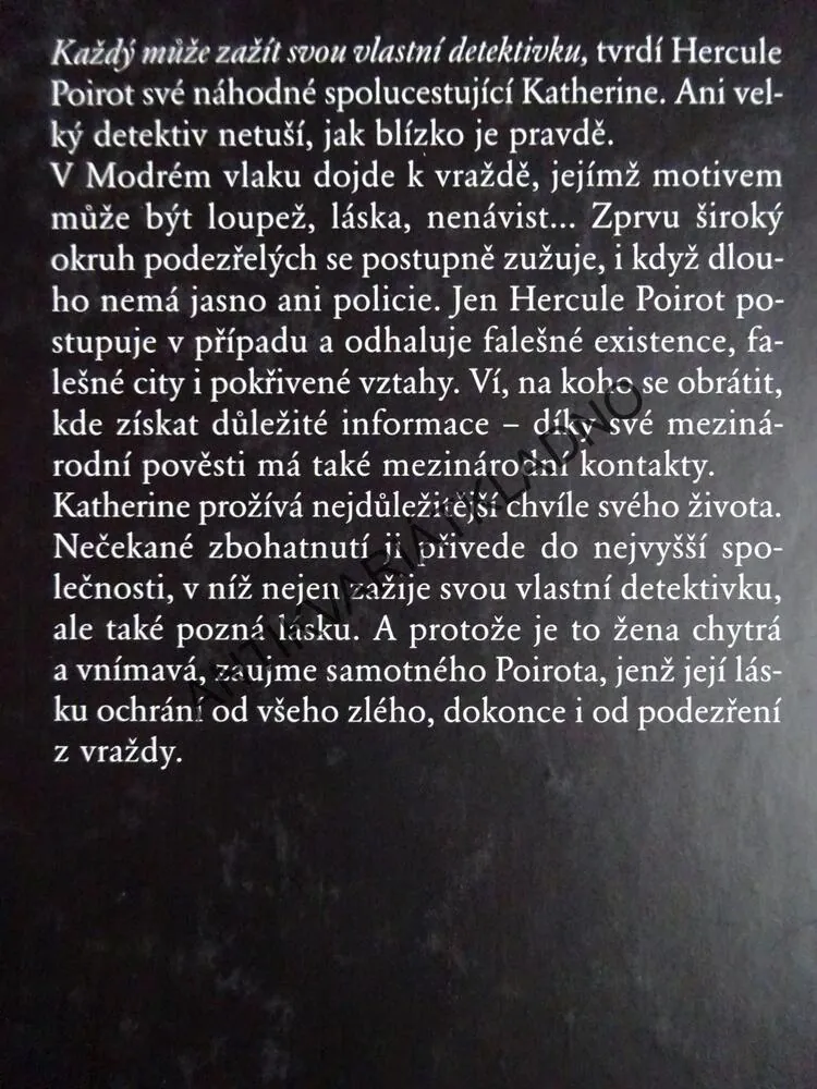 ZÁHADA MODRÉHO VLAKU, AGATHA CHRISTIE, **an