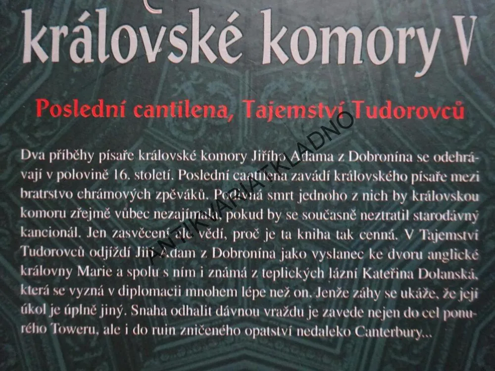 LETOPISY KRÁLOVSKÉ KOMORY, V., VLASTIMIL VONDRUŠKA, **an