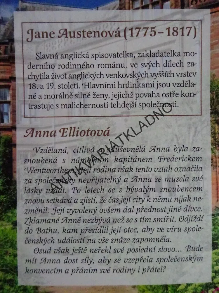 ANNA ELLIOTOVÁ, JANE AUSTENOVÁ, **an