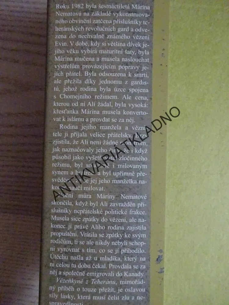 VĚZENKYNĚ Z TEHERÁNU, MÁRÍNA NEMATOVÁ, **an