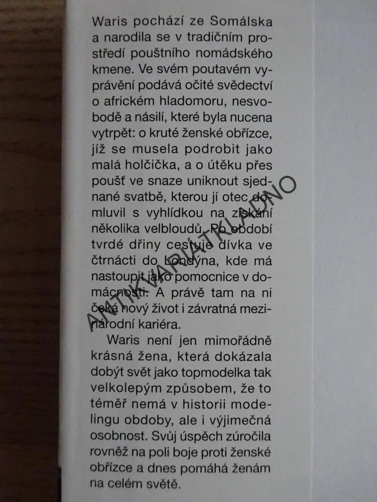 SVÍTÁNÍ NA POUŠTI, WARIS DIRIE, JEANNE D'HAEM, **an