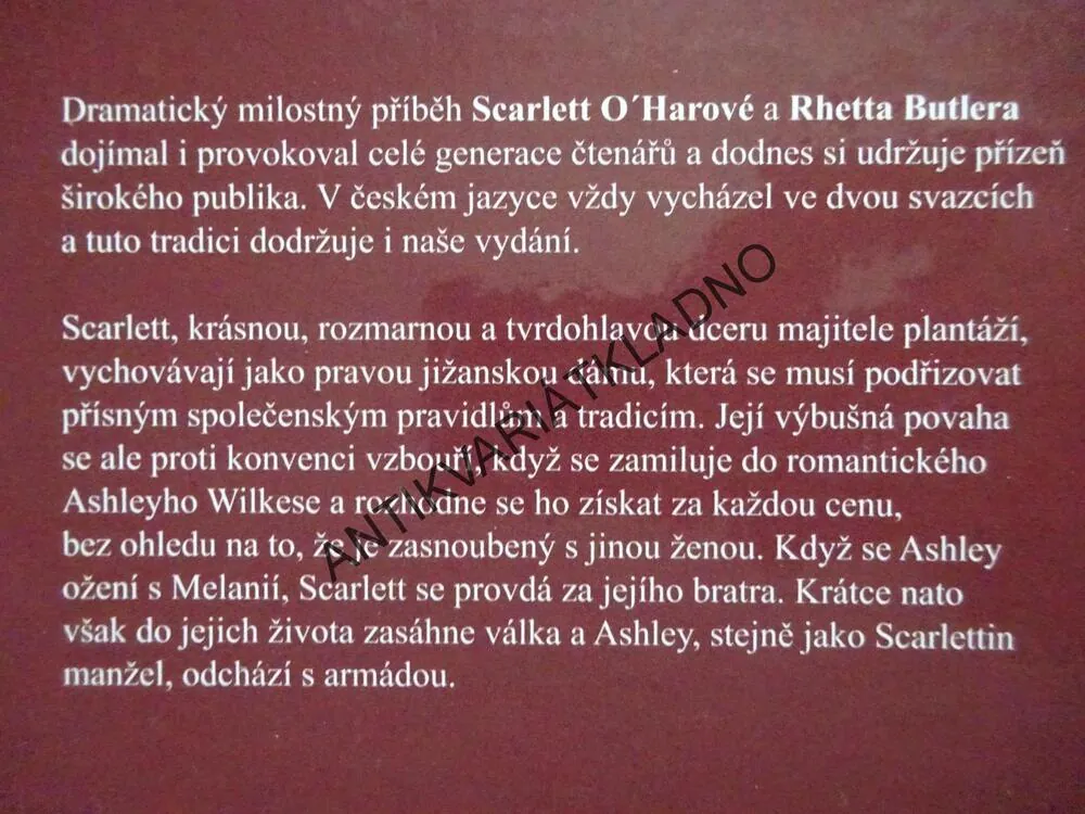 JIH PROTI SEVERU, 1-2, MARGARET MITCHELLOVÁ, **an
