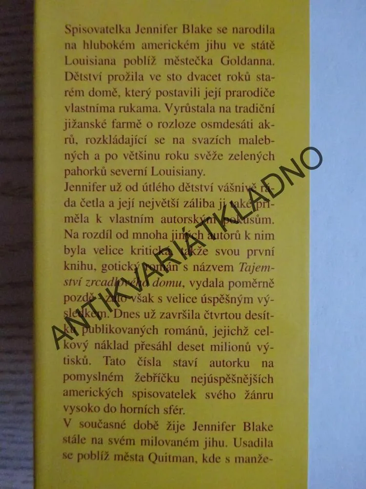 JIŽANSKÁ LÁSKA, JENNIFER BLAKE, **an
