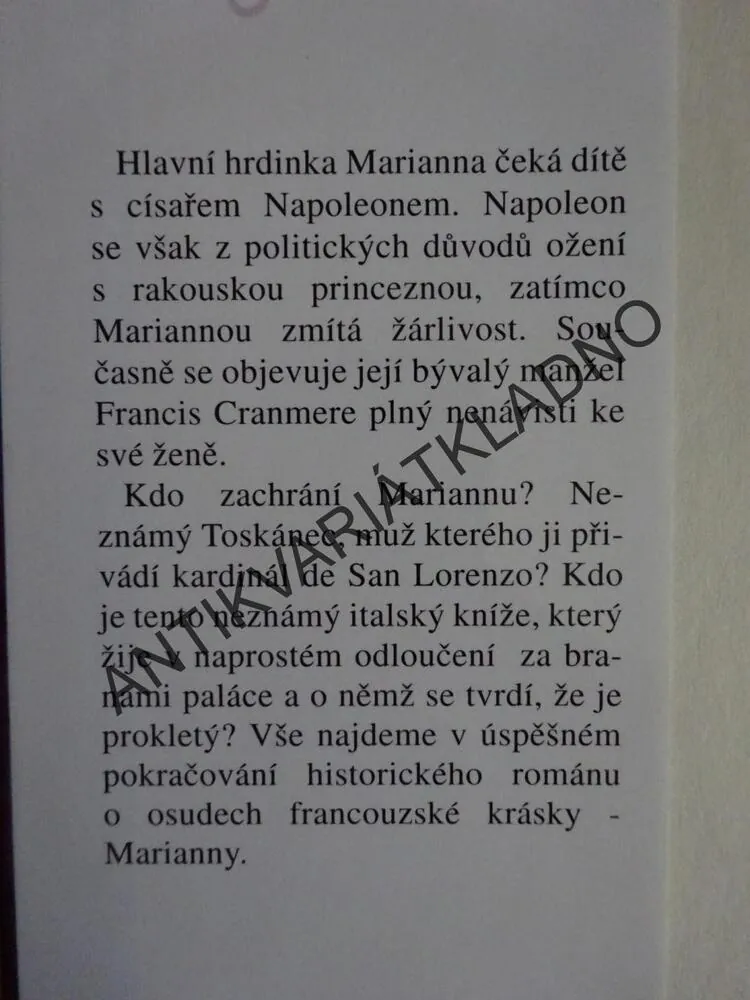 MARIANNA A NEZNÁMÝ TOSKÁNEC, JULIETTE BENZONI, **an