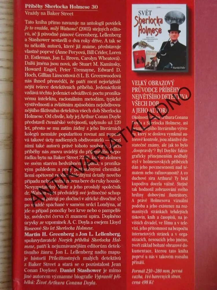 PŘÍBĚHY SHERLOCKA HOLMESE, KTERÉ JEŠTĚ NEZNÁTE VE VÝBĚRU POVÍDEK VRAŽDY NA BAKER STREET, **an