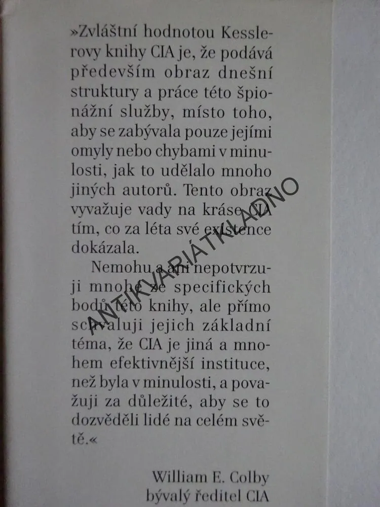 CIA, NEJMOCNĚJŠÍ SVĚTOVÁ ŠPIONÁŽNÍ AGENTURA, RONALD KESSLER, **an