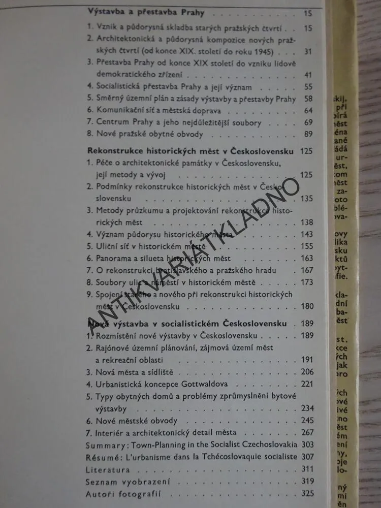URBANISMUS SOCIALISTICKÉHO ČESKOSLOVENSKA, ŠVIDKOVSKIJ, 1966. **an