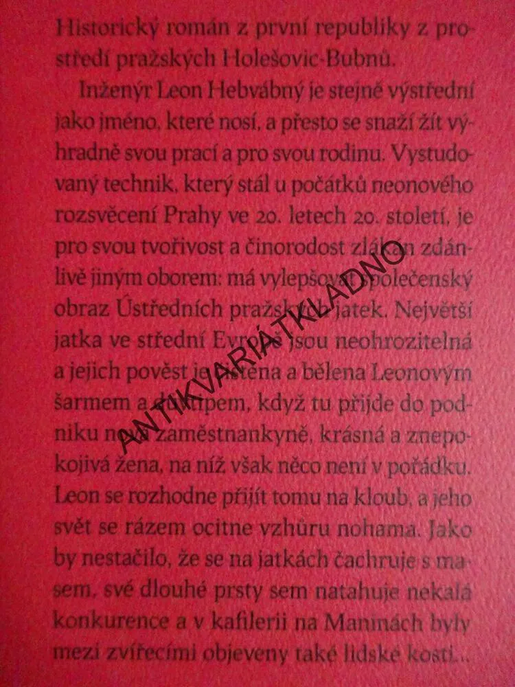 TOVÁRNA NA MASO, MILOŠ URBAN, **an