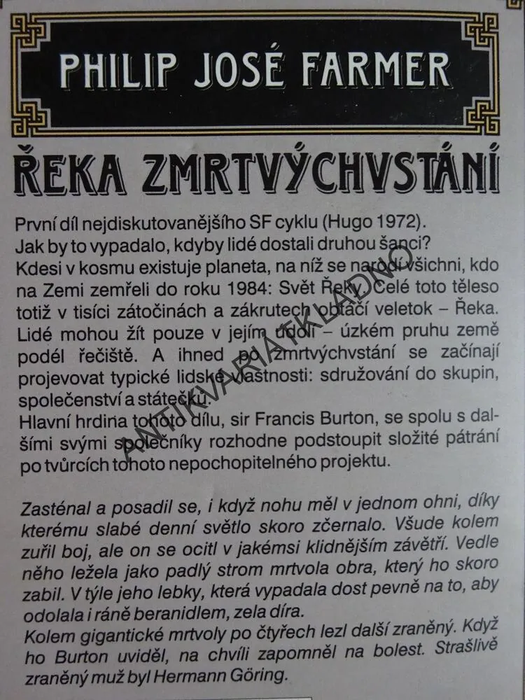 ŘEKA ZMRTVÝCHVSTÁNÍ, PHILIP J. FARMER, **an