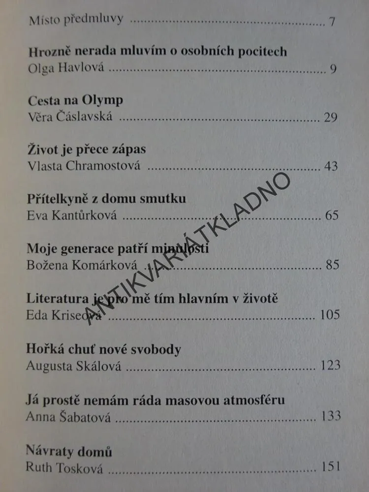 OLGA HAVLOVÁ A TY DRUHÉ, MARTA MARKOVÁ, **an