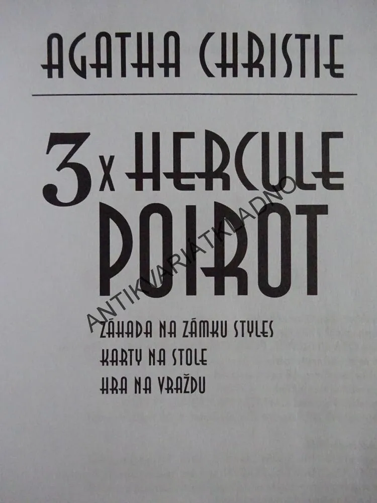 3 X HERCULE POIROT, AGATHA CHRISTIE, **an