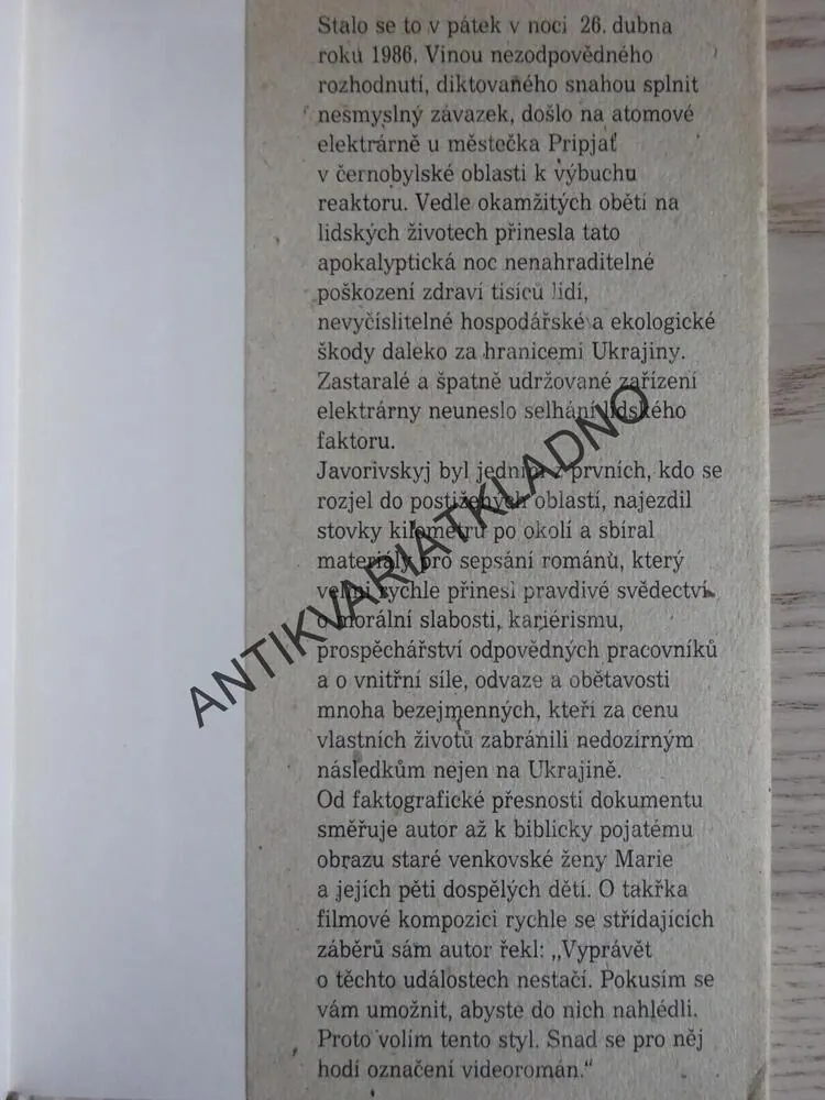 MARIE Z ČERNOBYLU, VOLODYMYR JAVORIVSKYJ, **an