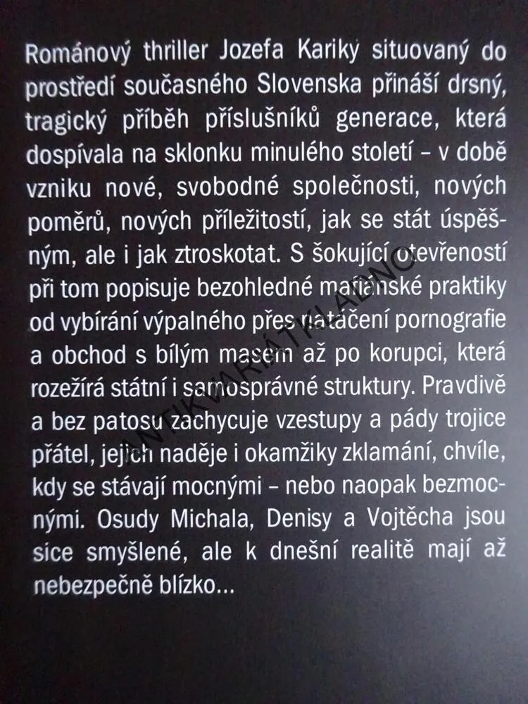 VE STÍNU MAFIE, JOZEF KARIKA, **an