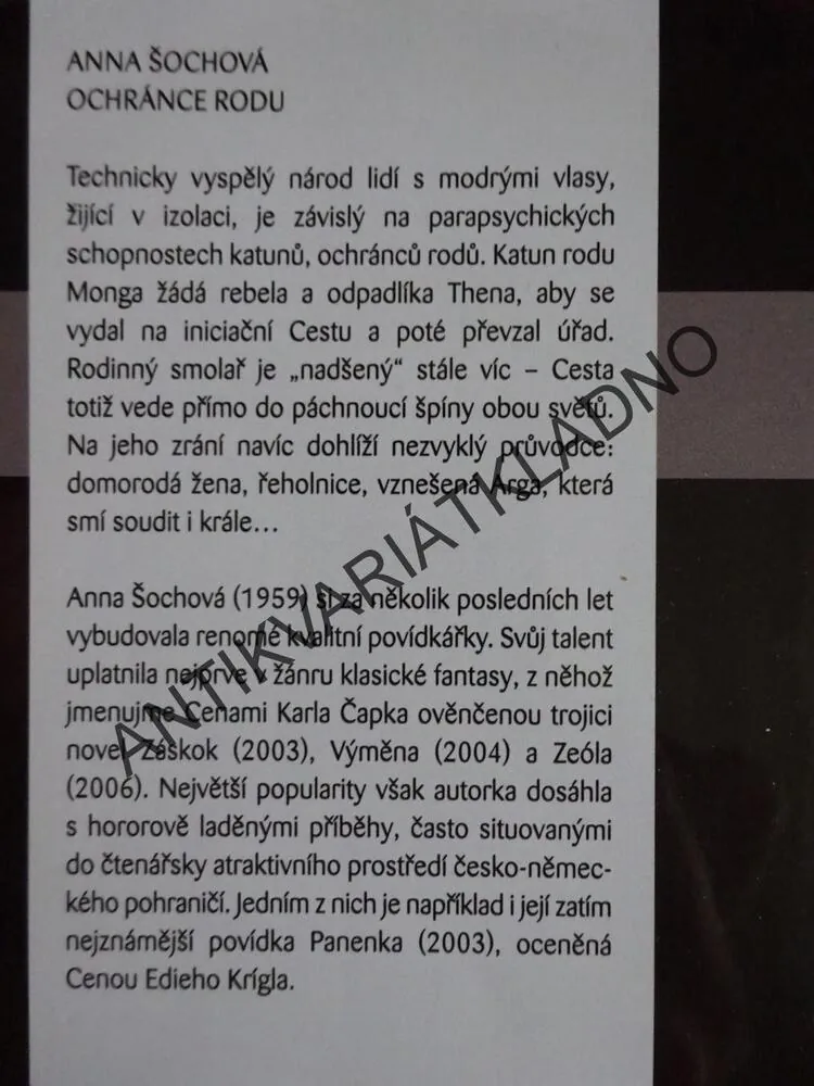 OCHRÁNCE RODU, ANNA ŠOCHOVÁ, **an
