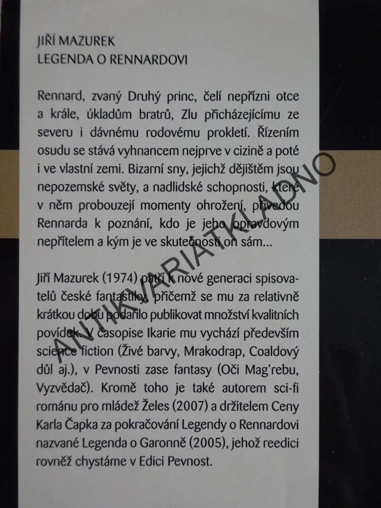 LEGENDA O RENNARDOVI, JIŘÍ MAZUREK, **an
