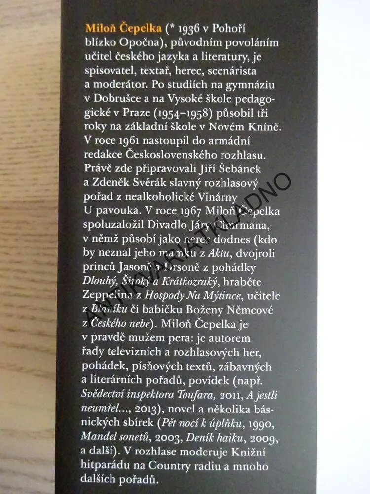 NEDĚLŇÁTKO ANEB S CIMRMANEM V ZÁDECH, MILOŇ ČEPELKA, ALEŠ PALÁN, **an
