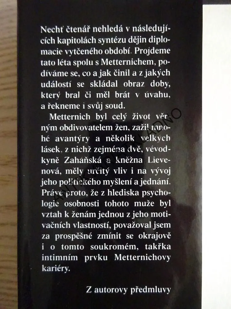 METTERNICH KONTRA NAPOLEON, JAROSLAV ŠEDIVÝ, **an