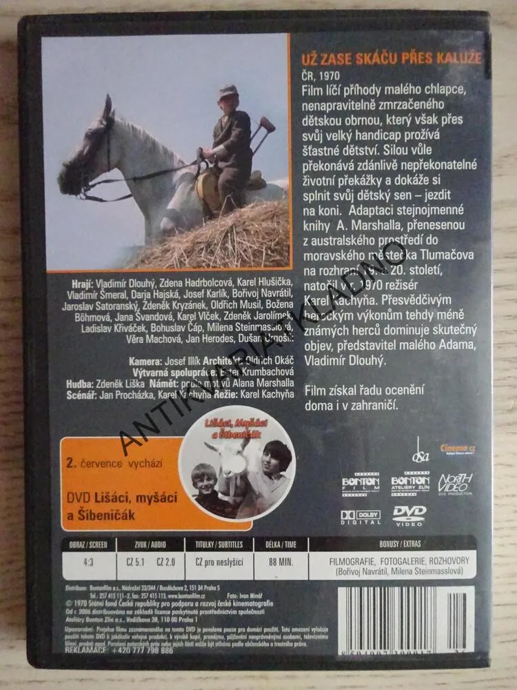 UŽ ZASE SKÁČU PŘES KALUŽE, DVD FILM ČR