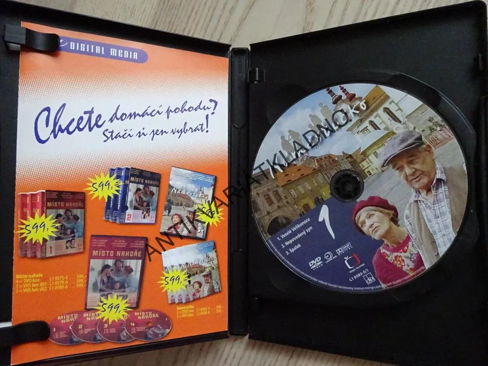 NÁMĚSTÍČKO, 3X DVD FILM  ČR SERIÁL