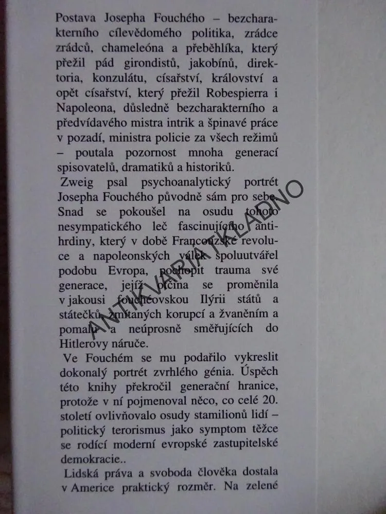 JOSEPH FOUCHÉ, STEFAN ZWEIG, **an