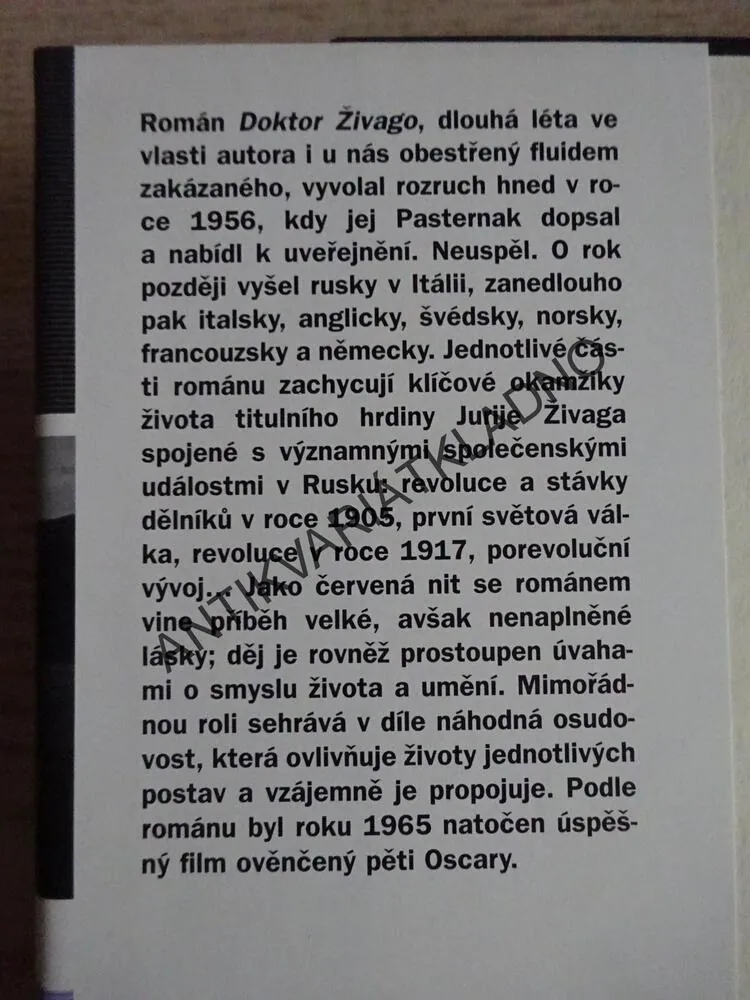DOKTOR ŽIVAGO, BORIS PASTERNAK, **an