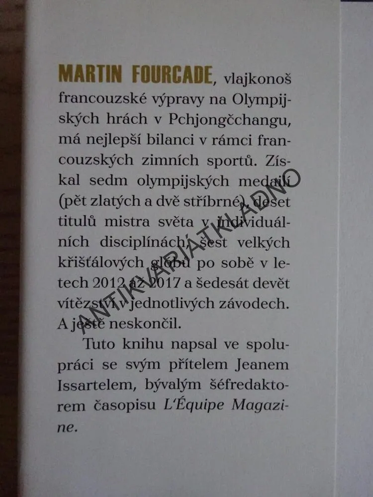 MARTIN FOURCADE, MŮJ SE O ZLATĚ A SNĚHU, **an