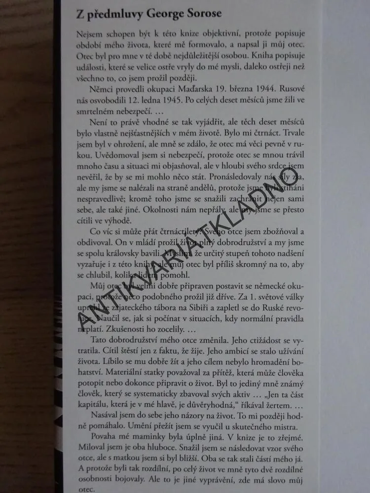 MAŠKARÁDA KOLEM SMRTI, TIVADAR SOROS, **an