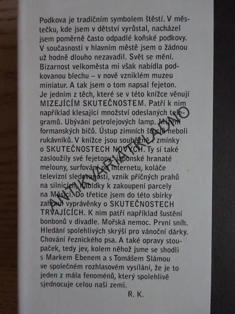 PODKOVANÁ BLECHA, RUDOLF KŘESŤAN, **an