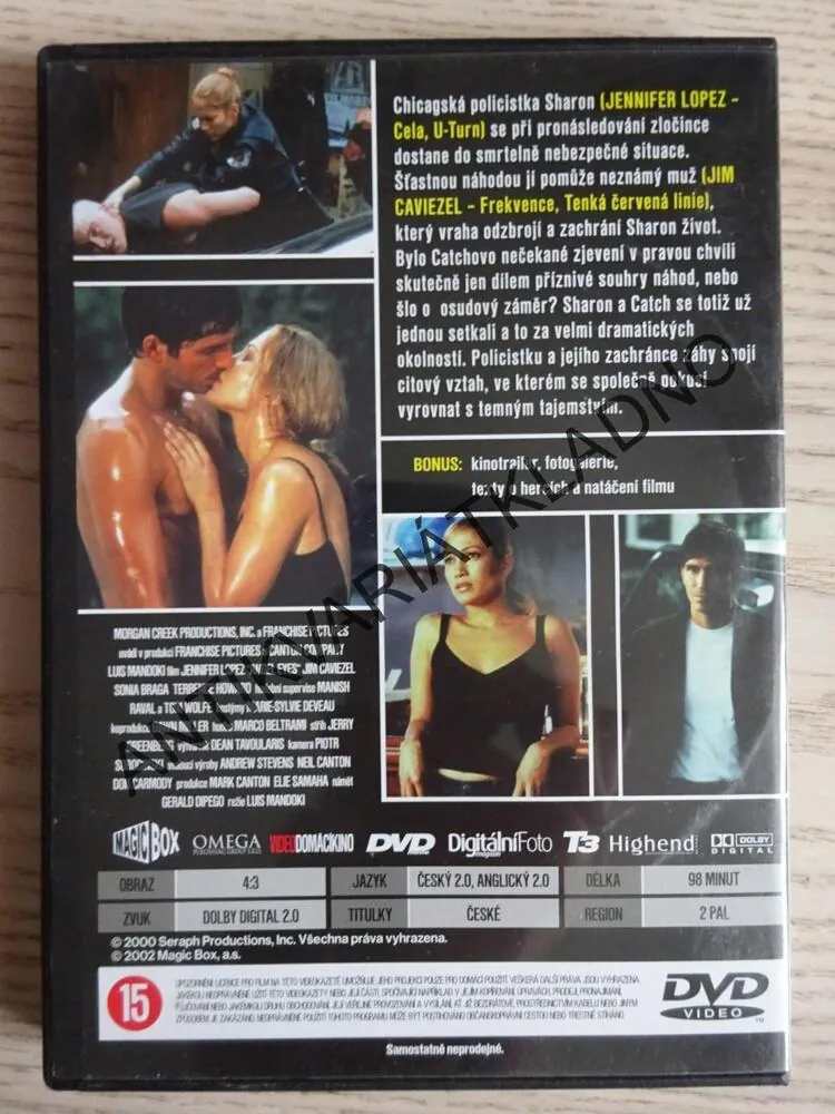 POLICAJTKA, JENNIFER LOPEZ, DVD FILM