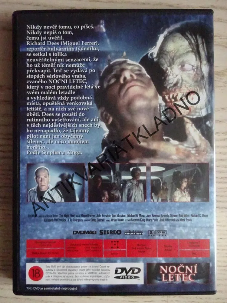 NOČNÍ LETEC, DVD FILM HOROR