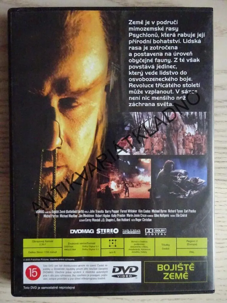 BOJIŠTĚ ZEMĚ, JOHN TRAVOLTA, DVD FILM