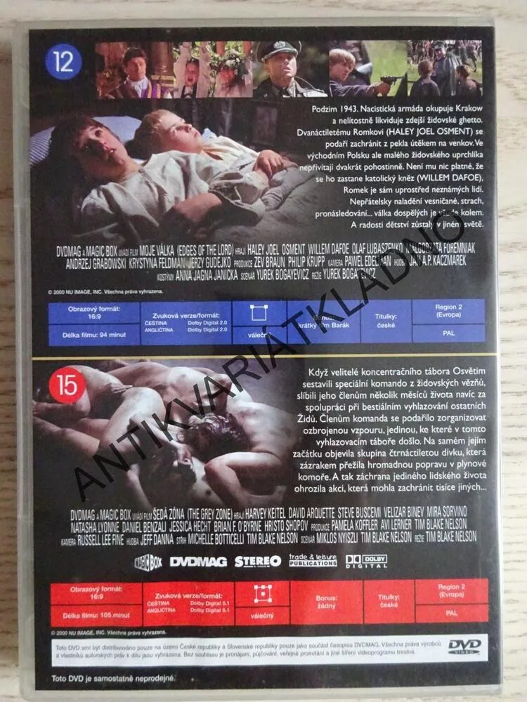 MOJE VÁLKA, ŠEDÁ TÓNA, DVD FILM 
