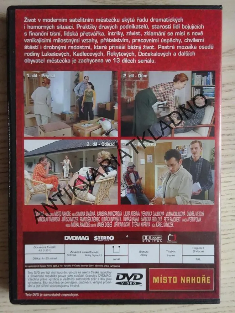 MÍSTO NAHOŘE 1., DÍLY 1-4., DVD FILM SERIÁL