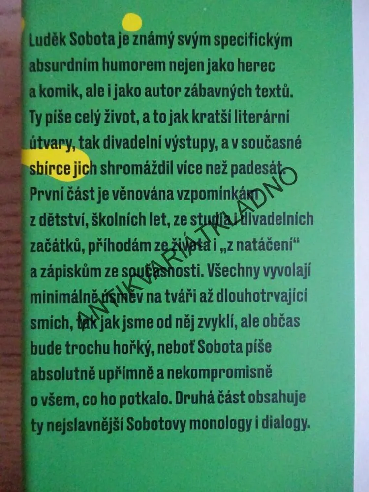 LUDĚK SOBOTA: HOLÉ A TRAPNÉ DÝCHÁNÍ, **an