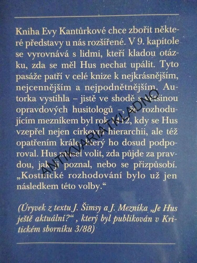 JAN HUS, EVA KANTŮRKOVÁ, **an