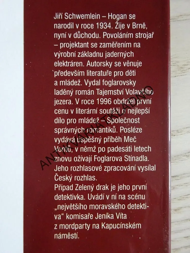 PŘÍPAD ZELENÝ DRAK, JIŘÍ HOGAN, **an