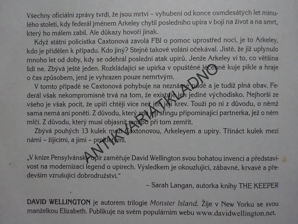 PENSYLVÁNSKÝ UPÍR, DAVID WELLINGTON, **an