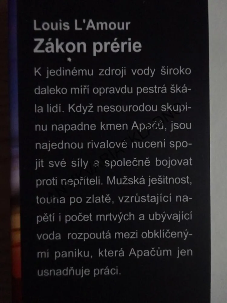 ZÁKON PRÉRIE, LOUIS L'AMOUR, **an