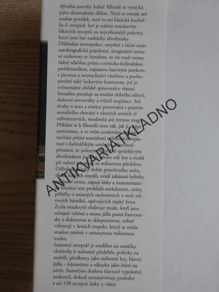 AFRODITA, ISABEL ALLENDE, **an