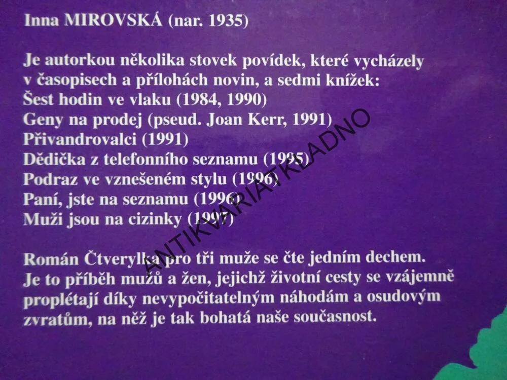 ČTVERYLKA PRO TŘI MUŽE, INNA MIROVSKÁ, **an