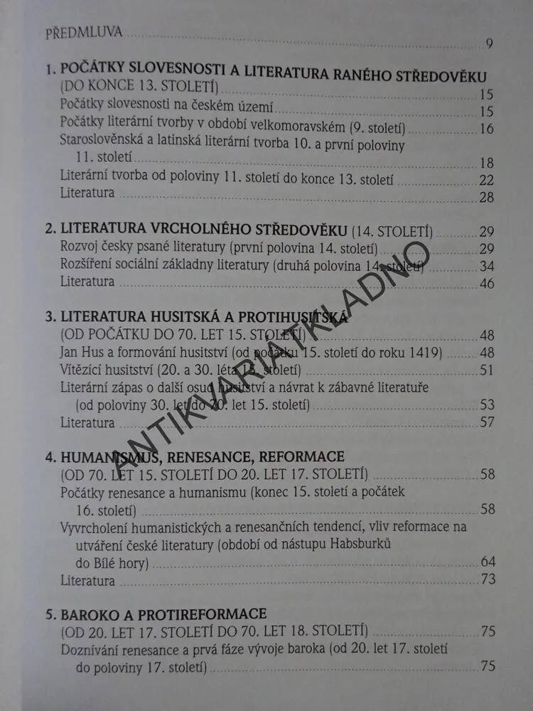 PANORAMA ČESKÉ LITERATURY (1), DO ROKU 1989, LUBOMÍR MACHALA A KOL.