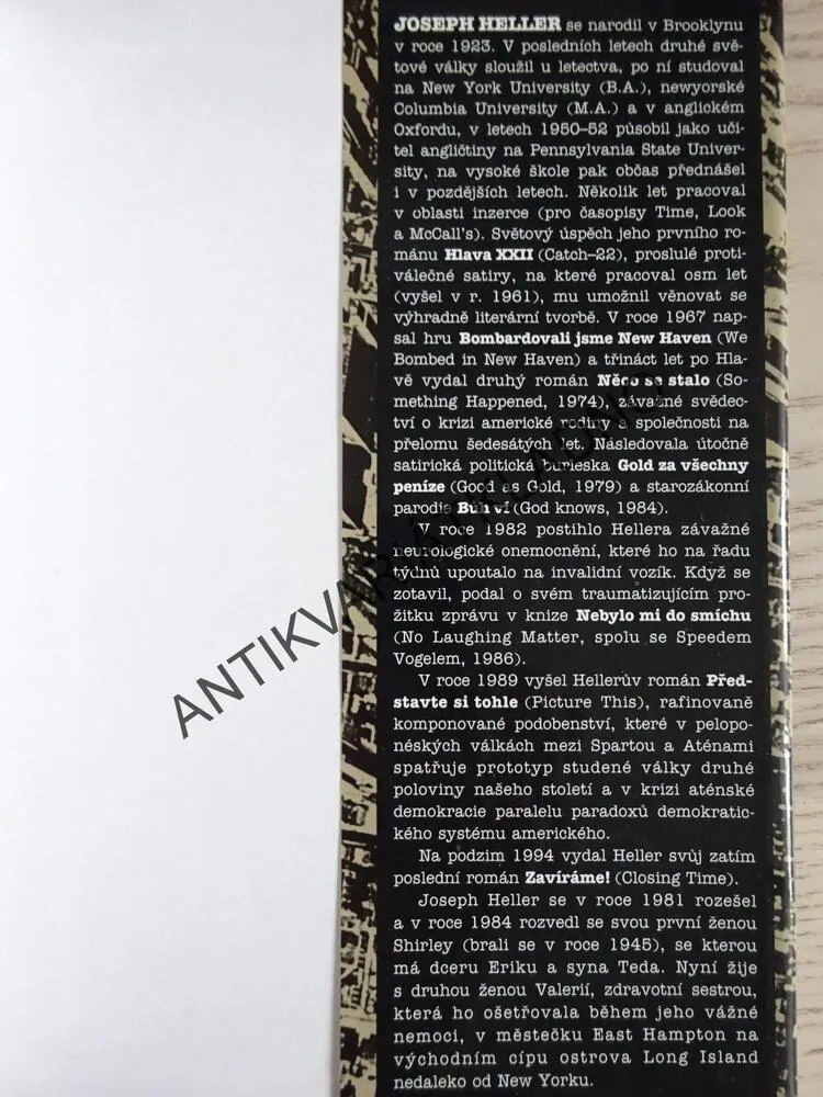 ZAVÍRÁME!, JOSEPH HELLER, **an