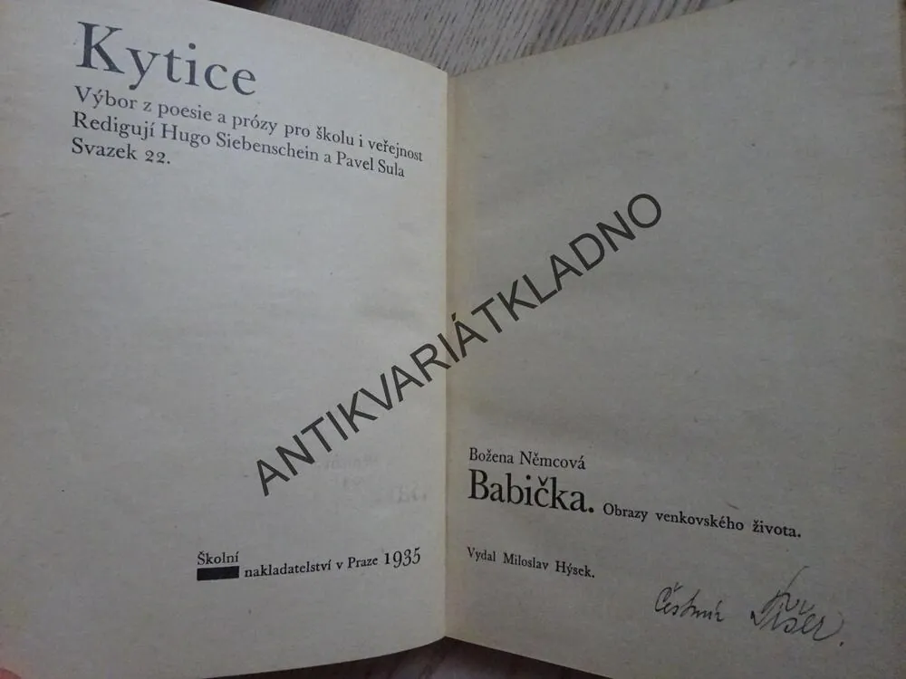 BABIČKA, BOŽENA NĚMCOVÁ, **an