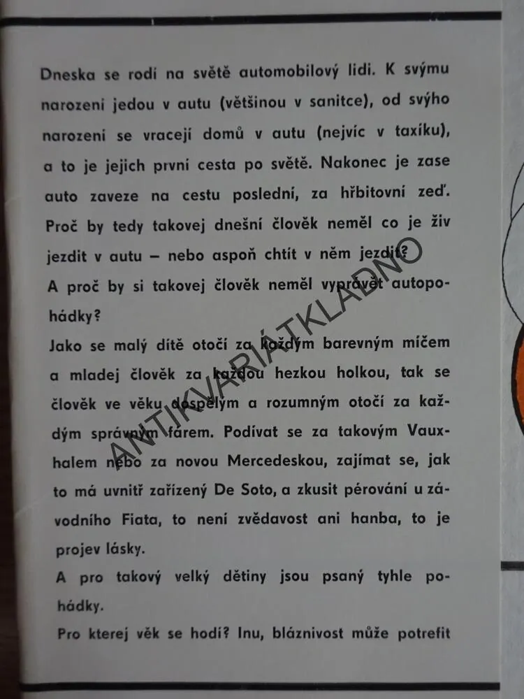 AUTOPOHÁDKY, JIŘÍ MAREK, **an