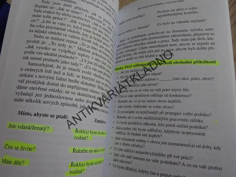 JAK NAVAZOVAT KONTAKTY S NOVÝMI LIDMI, DEBRA FINE, **an