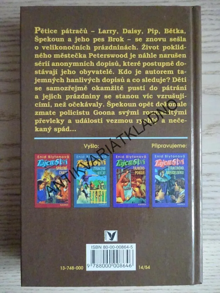 TAJEMSTVÍ ANONYMNÍCH DOPISŮ, ENID BLYTONOVÁ, **an