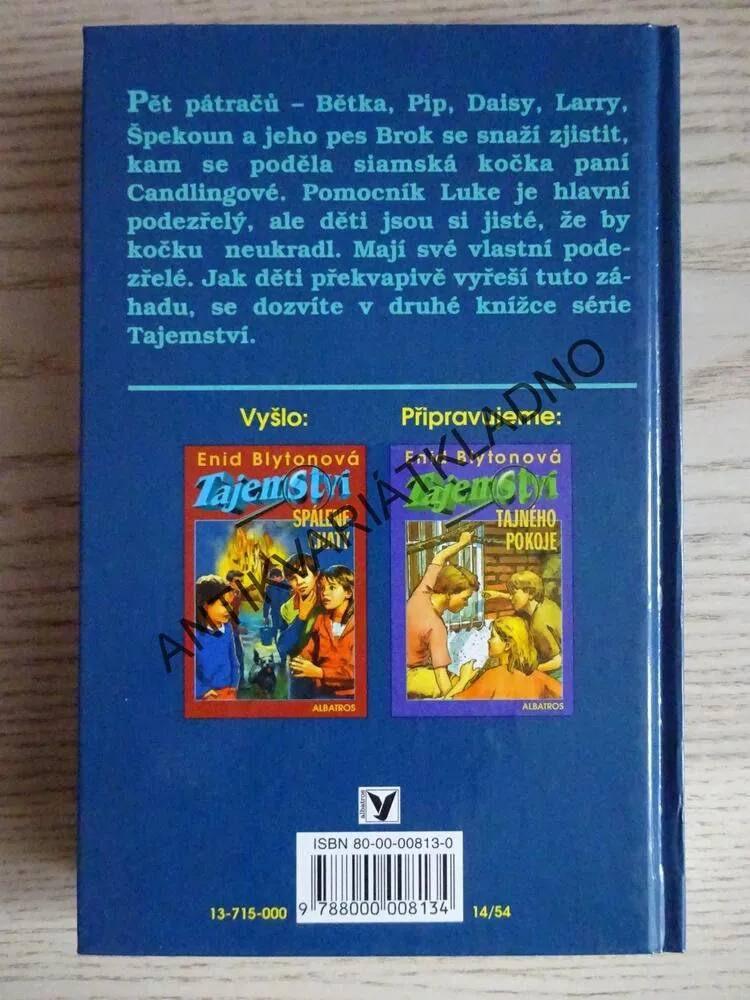 TAJEMSTVÍ ZTRACENÉ KOČKY, ENID BLYTONOVÁ, **an