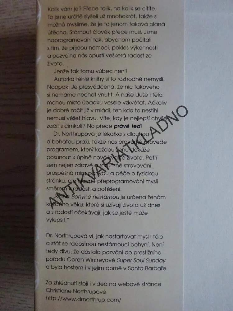 BOHYNĚ NESTÁRNOU, CHRISTIANE NORTHRUPOVÁ, **an