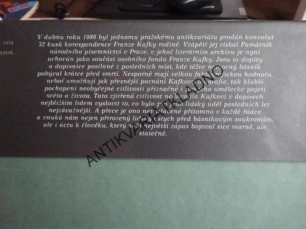 DOPISY RODIČŮM Z LET 1922/1924, FRANZ KAFKA, **an