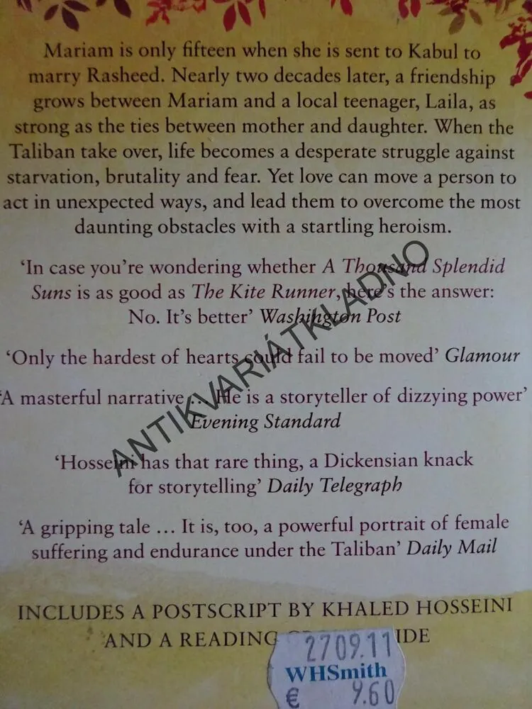 A THOUSAND SPLENDID SUNS, THE KITE RUNNER, KHALED HOSSEINI, **an